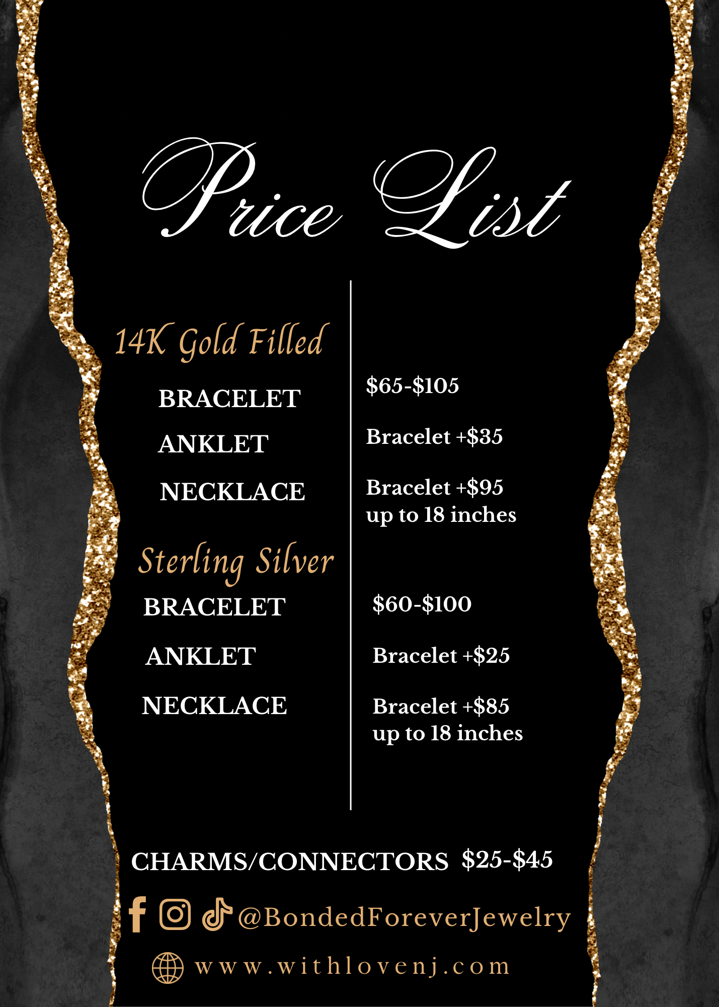 BONDED FOREVER JEWELRY CHAINS