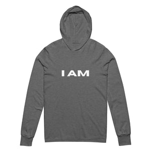 "I AM" POSITIVE AFFIRMATION HOODED LONG-SLEEVE TEE