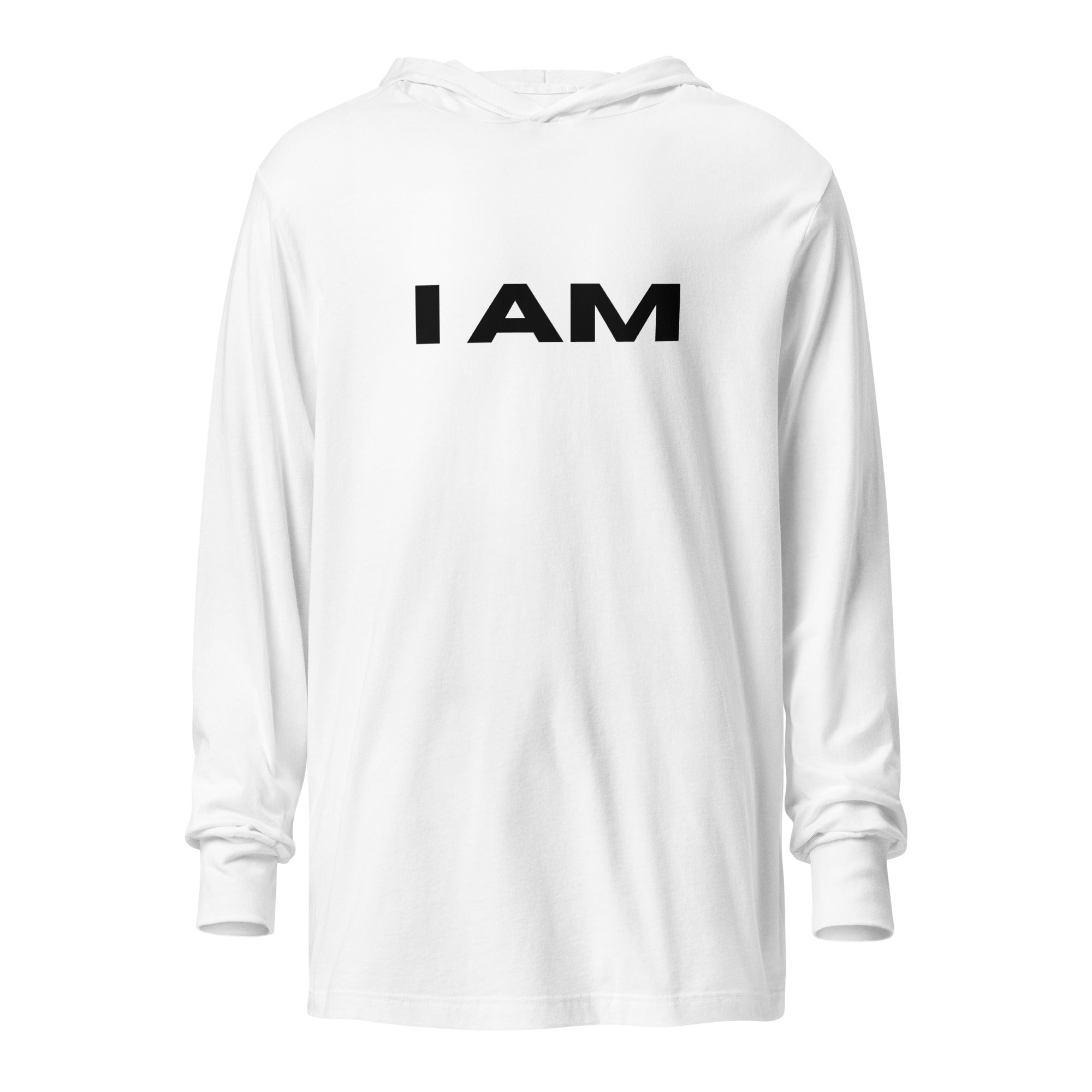 "I AM" POSITIVE AFFIRMATION HOODED LONG-SLEEVE TEE